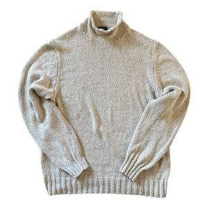 Todd Snyder Italian Yarn Cotton Linen Rollneck Sweater Oatmeal Size XL